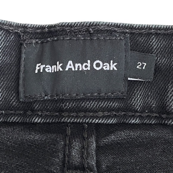 FRANK And Oak Debbie Skinny Ankle Crop Denim Jeans Washed Black - Picture 8 of 15